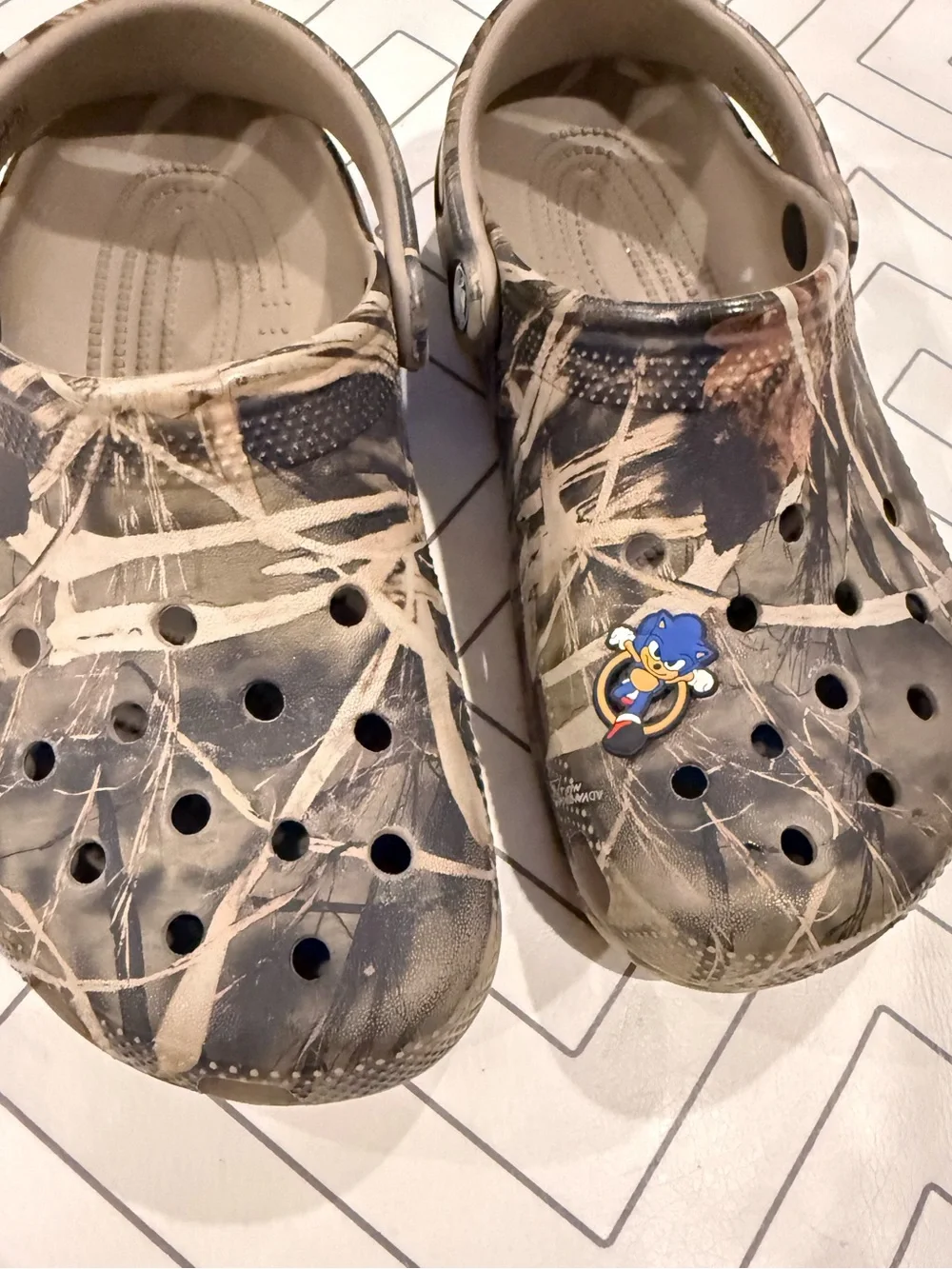 CROCS Kids Camo Slip-On Sandals